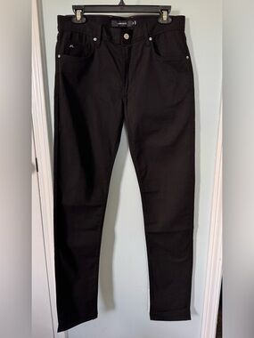 J.Lindeberg Men's Dark black Jeans with Contrast Stitching
